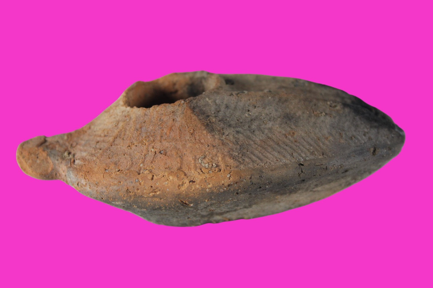 Oil Lamp Holy Land Ancient Artifact Jesus Christ Home Israel 300-600 AD COA 118