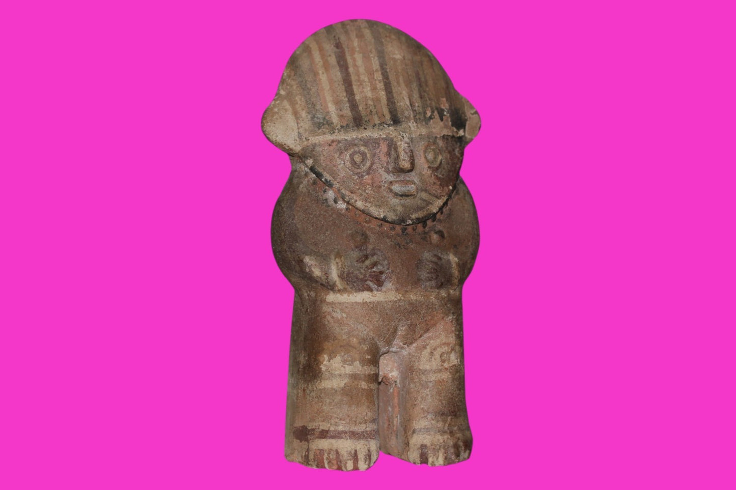 Pre Columbian Authentic Artifact Chancay Female Figure Peru 1200-1450 AD COA J42