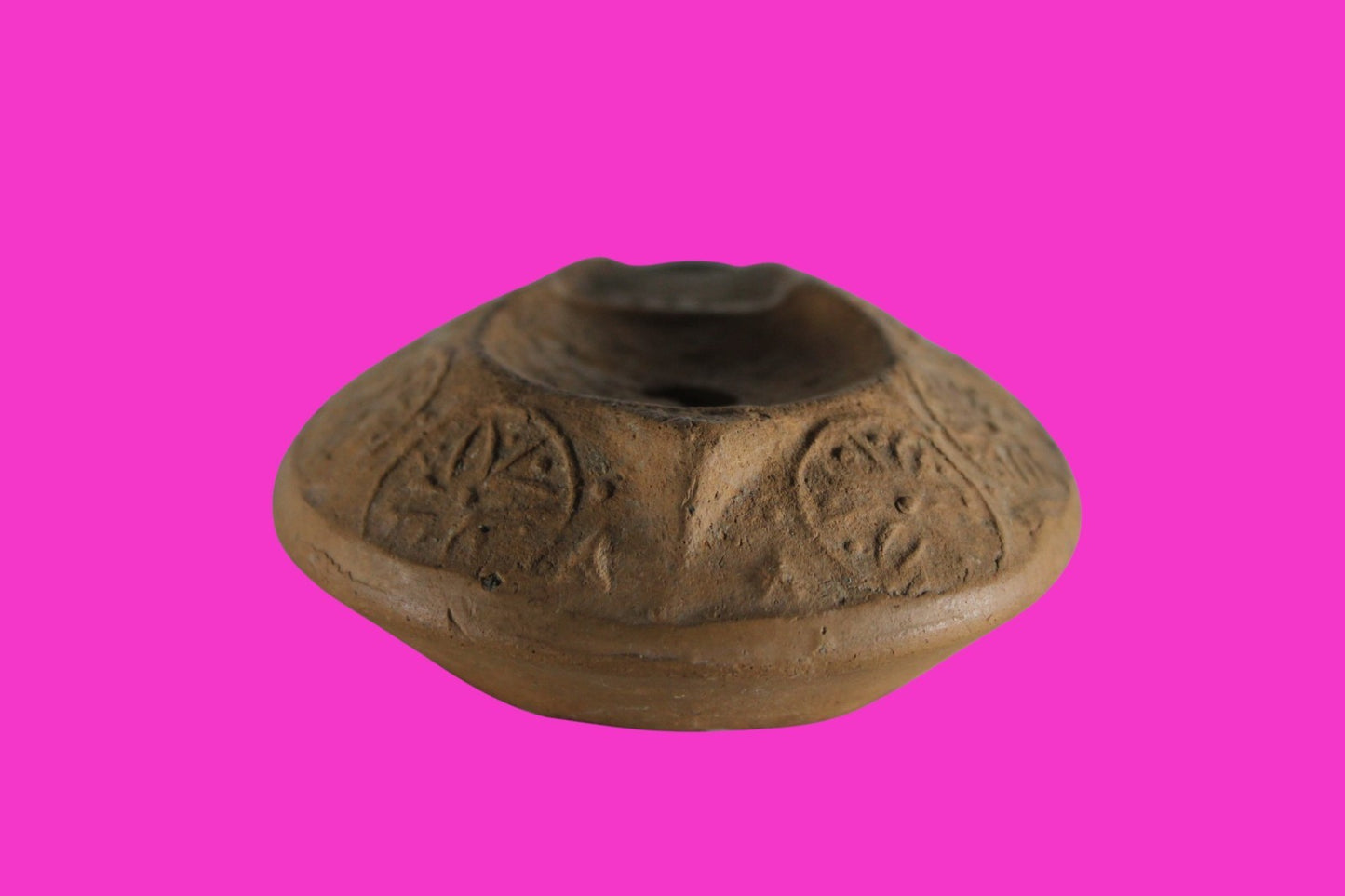 Large Holy Land Oil Lamp Ancient Artifact Jesus Christ Homeland 400-500AD COA 26